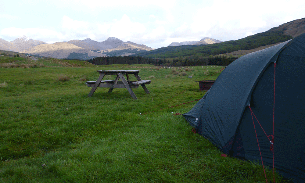 Informationen zum Zelten am West Highland Way